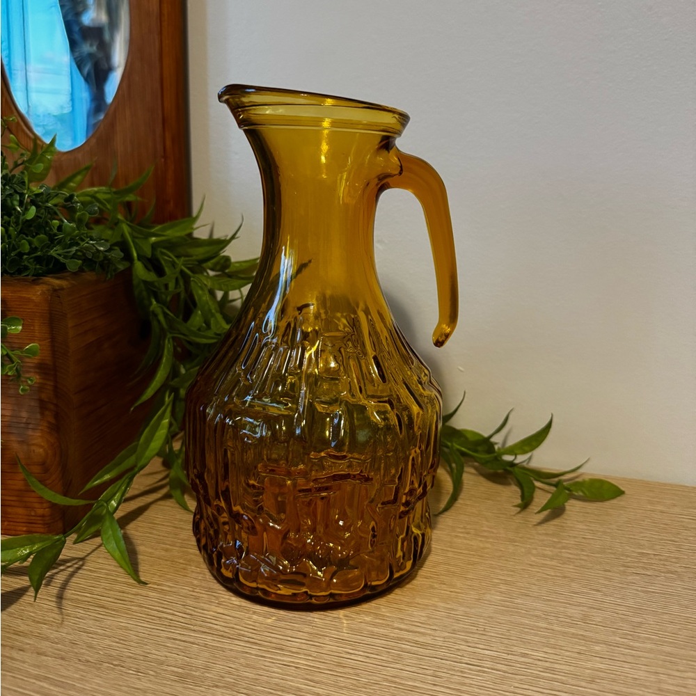 Amber Glass Pitcher